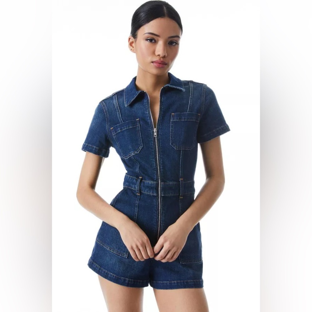 Alice & Olivia Denim romper